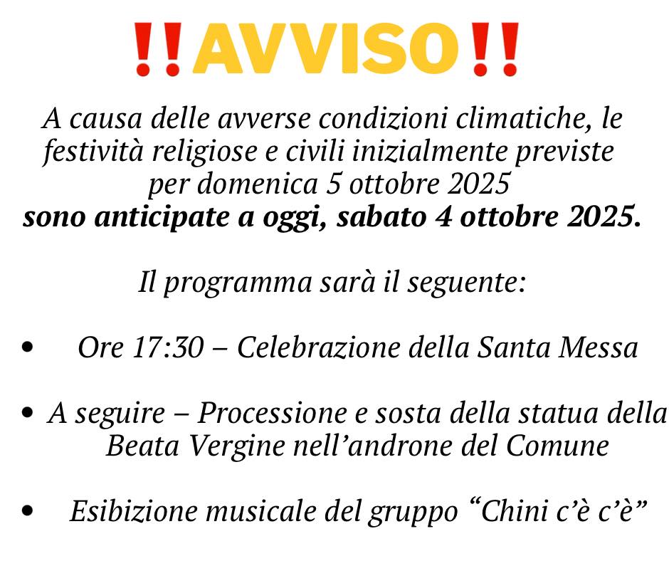 Festa della Madonna del Rosario - San Vincenzo la Costa