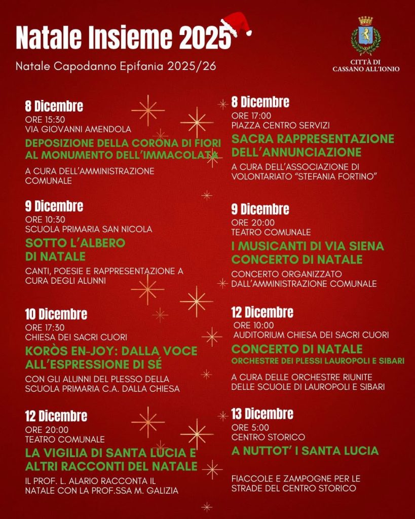 Natale Insieme 2025 - Cassano all'Ionio 2 Natale Insieme 2025 - Cassano all'Ionio
