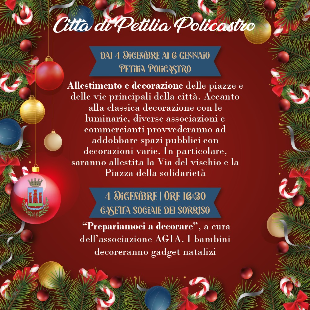 Natale 2025 - Petilia Policastro 1 Natale 2025 - Petilia Policastro
