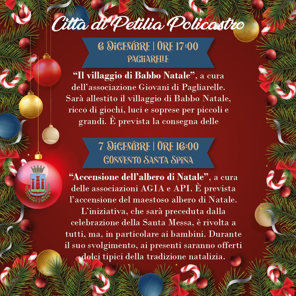 Natale 2025 - Petilia Policastro 2 Natale 2025 - Petilia Policastro
