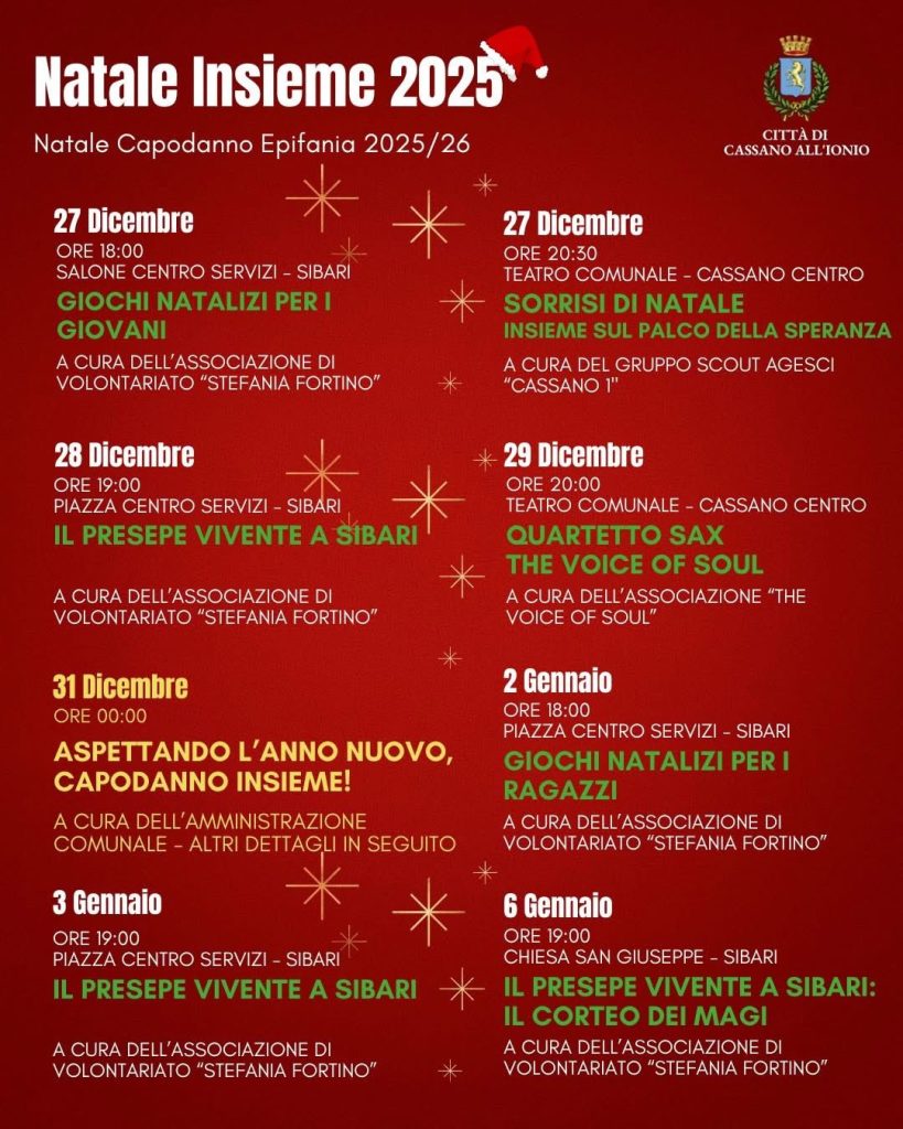 Natale Insieme 2025 - Cassano all'Ionio 7 Natale Insieme 2025 - Cassano all'Ionio