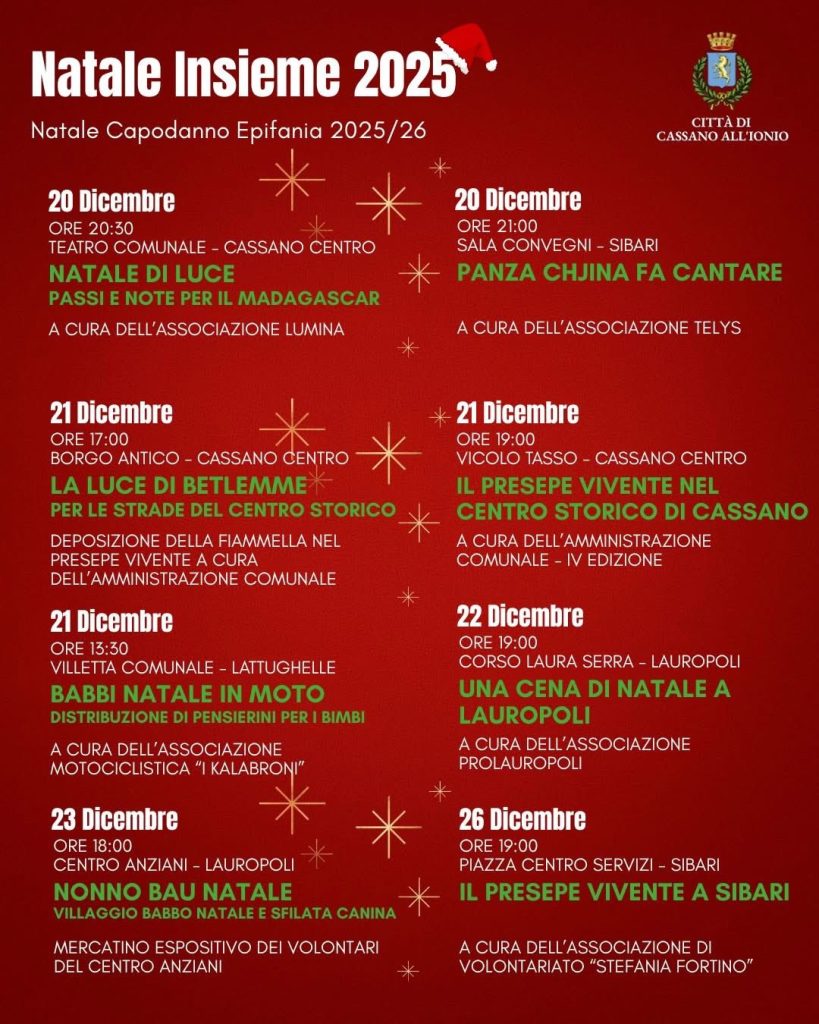 Natale Insieme 2025 - Cassano all'Ionio 6 Natale Insieme 2025 - Cassano all'Ionio