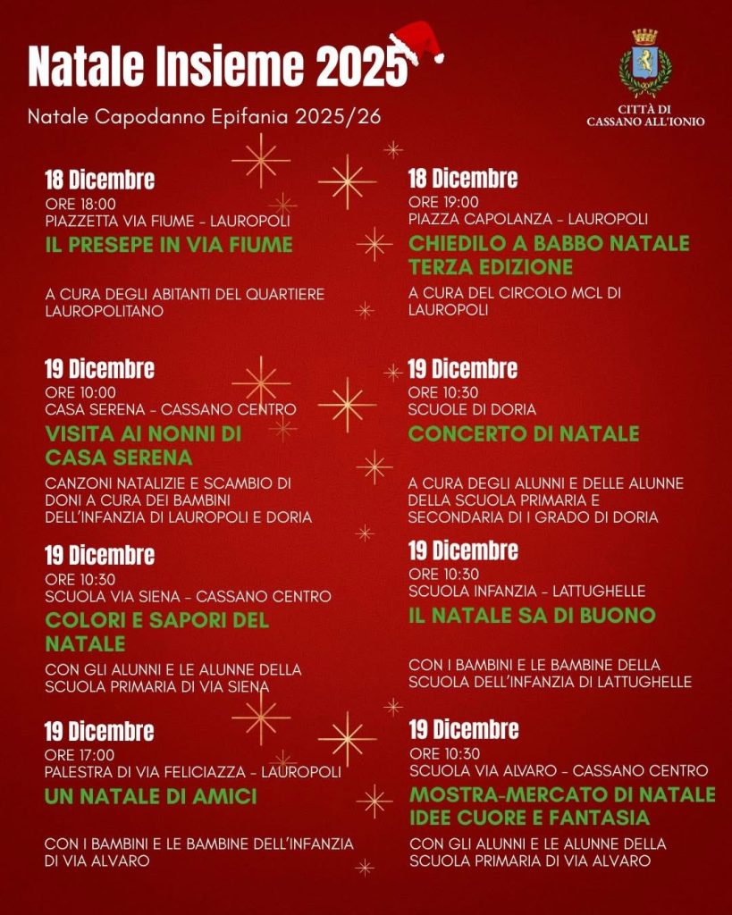 Natale Insieme 2025 - Cassano all'Ionio 5 Natale Insieme 2025 - Cassano all'Ionio