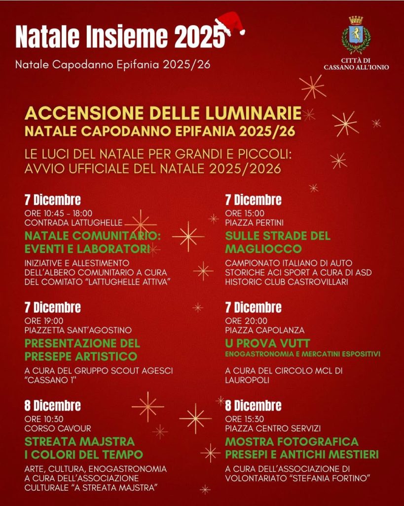 Natale Insieme 2025 - Cassano all'Ionio 1 Natale Insieme 2025 - Cassano all'Ionio