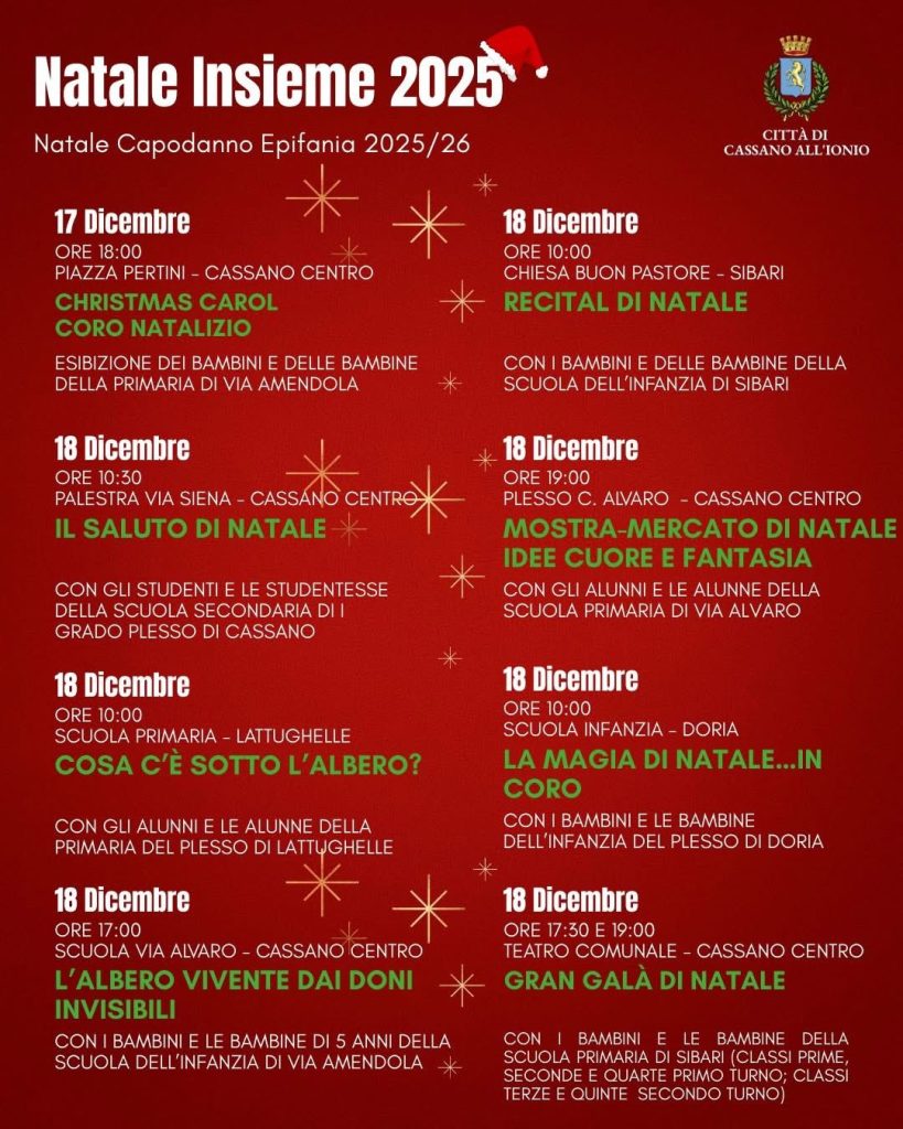 Natale Insieme 2025 - Cassano all'Ionio 4 Natale Insieme 2025 - Cassano all'Ionio